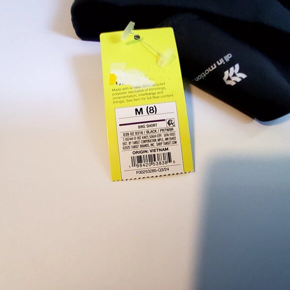 Womens Black High-Waisted Bike Shorts Medium By All In Motion Ideal for workouts - Picture 3 of 9